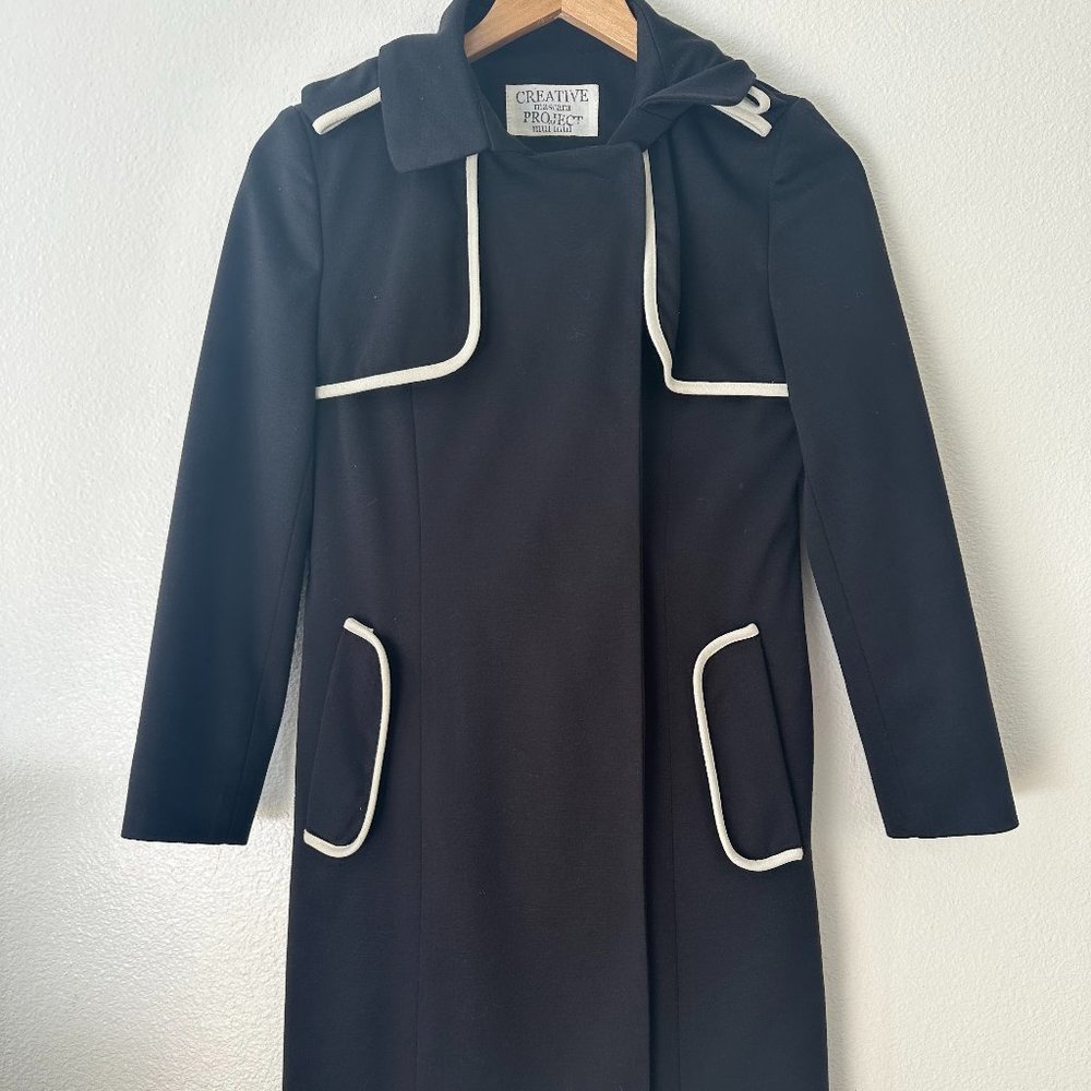 Black Coat with White Lining Size XS